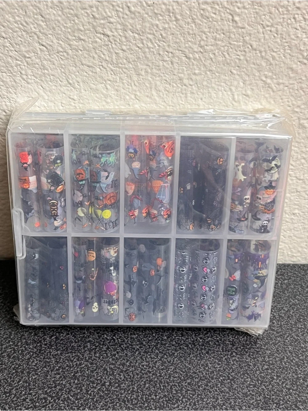 Halloween Decorative Nail Art Transfer Foil Set - Black & Orange